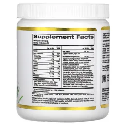 California Gold Nutrition, SUPERFOODS, комплекс антиоксидантов из суперзелени, зелень, клетчатка и пробиотики, со вкусом сладких ягод, 180 г (6,34 унции)