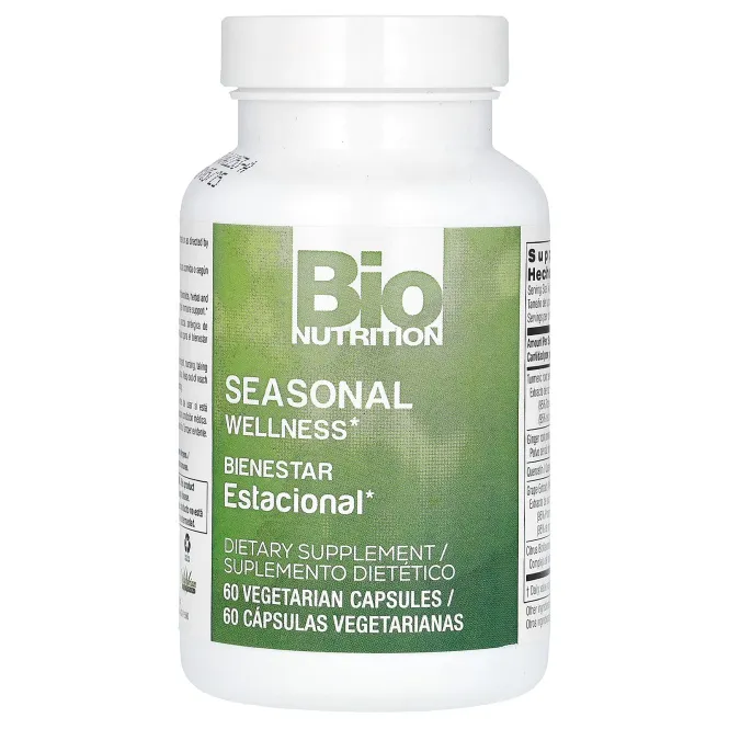 Bio Nutrition, Seasonal Wellness, 60 вегетарианских капсул