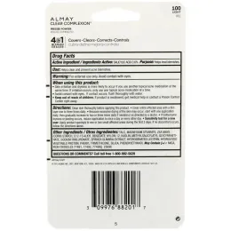 Almay, Пресованная пудра Clear Complexion, 100, светлая, 0,28 унц. (8 г)