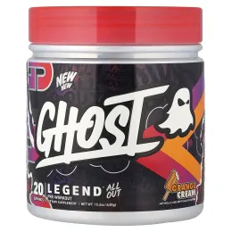 Ghost, Legend® All Out, предтренировочный комплекс, апельсиновый крем, 430 г (15,2 унции)