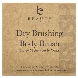 Beauty By Earth, Щетка для сухой чистки тела, 1 круглая щетка для тела