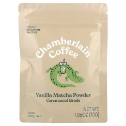 Chamberlain Coffee, Порошок с ванильным матча, церемониальный, 30 г (1,06 унции)