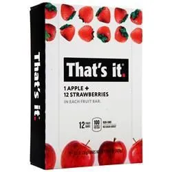 That's it Nutrition, Фруктовый батончик Яблоко и клубника 12 батончиков