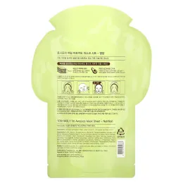 TonyMoly, I'm Avocado, питательная тканевая маска, 1 шт., 21 г (0,74 унции)