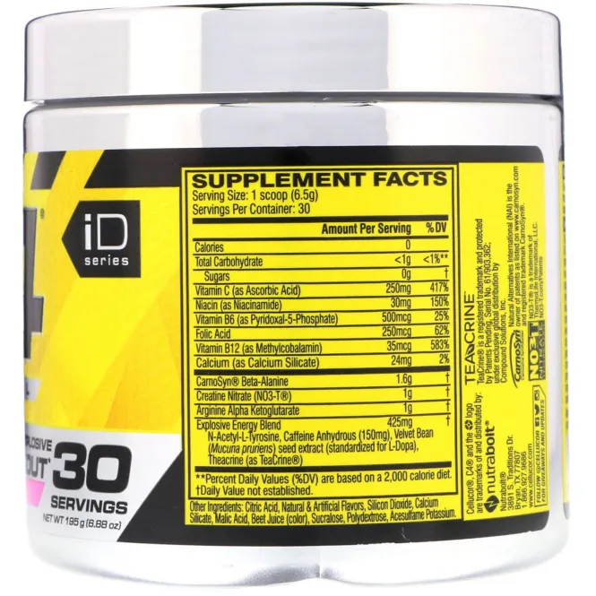 Cellucor, C4 Original, предтренировочный комплекс, розовый лимонад, 6,88 унц. (195 г)