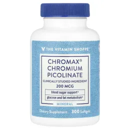 The Vitamin Shoppe, Chromax® пиколинат хрома, 200 мкг, 300 мягких таблеток