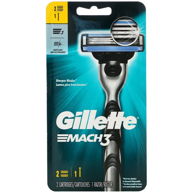 Gillette, Mach3, 1 бритва + 2 кассеты