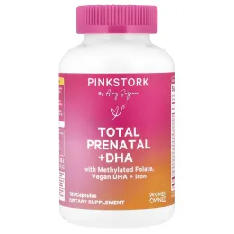 Pink Stork, Total Prenatal + DHA, 180 капсул