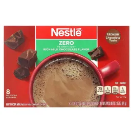 Nestle Hot Cocoa Mix, смесь для приготовления горячего шоколада, насыщенный вкус молочного шоколада, 8 упаковок по 8 г (0,28 унции)