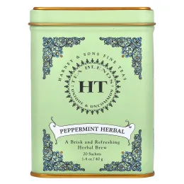 Harney & Sons, HT Tea Blends, травяная перечная мята, без кофеина, 20 пакетиков, 40 г (1,4 унции)
