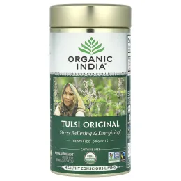 Organic India, оригинальный рассыпной чай, тулси, без кофеина, 100 г (3,5 унции)