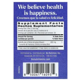Bio Nutrition, чай из цветков клитории без кофеина, 30 неотбеленных пакетиков, 24 г (0,85 унции)
