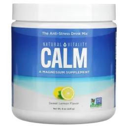 Natural Vitality, CALM, антистрессовая смесь для напитков, сладкий лимон, 226 г (8 унций)