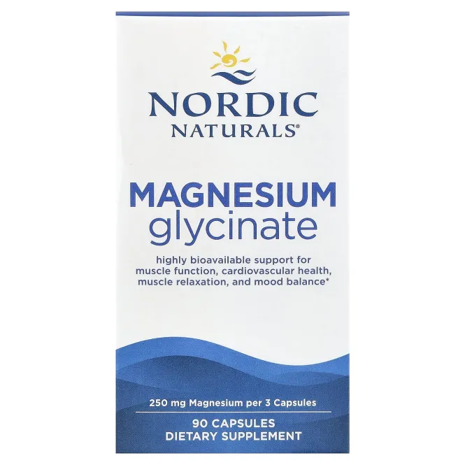 Nordic Naturals, глицинат магния, 90 капсул (83 мг в 1 капсуле)