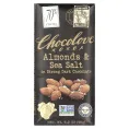 Chocolove, черный шоколад с миндалем и морской солью, 70% какао, 90 г (3,2 унции)