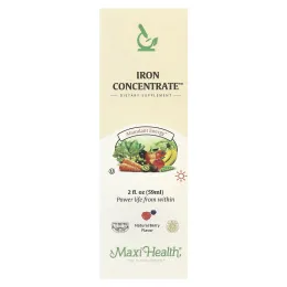 Maxi Health, Iron Concentrate ™, натуральные ягоды, 59 мл (2 жидк. Унции)