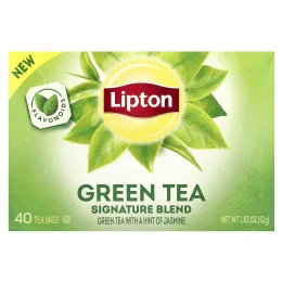 Lipton, Зеленый чай, фирменная смесь, 40 чайных пакетиков, 52 г (1,83 унции)