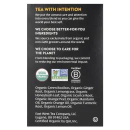 Choice Organic Teas, Herbal Tea, мандарин и имбирь, без кофеина, 16 чайных пакетиков, 29 г (1,02 унции)