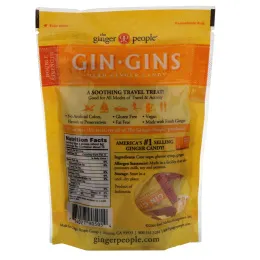 The Ginger People, Gin Gins, Hard Ginger Candy, Double Strength, 3 oz (84 g)