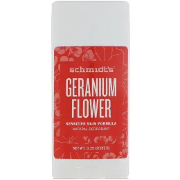 Schmidt's, Состав, подходящий чувствительной коже, герань, 3,25 унц. (92 г)