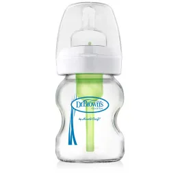 Dr. Brown's, Natural Flow, Wide-Neck, 0 + Months, 1 Glass Bottle, 5 oz (150 ml)