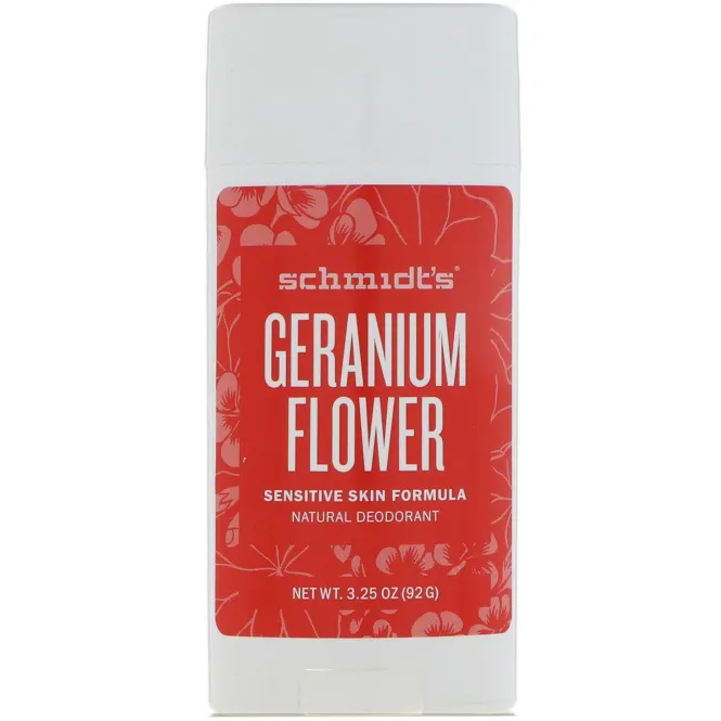 Schmidt's, Состав, подходящий чувствительной коже, герань, 3,25 унц. (92 г)