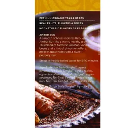 Numi Tea, Органический чай, Травяной чай, Куркума Янтарное солнце, Без кофеина, 12 чайных пакетиков, 1,46 унц. (41,4 г)