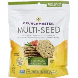 Crunchmaster, Мультизерновые крекеры, с розмарином и оливковым маслом, 4.5 унции (127 г)