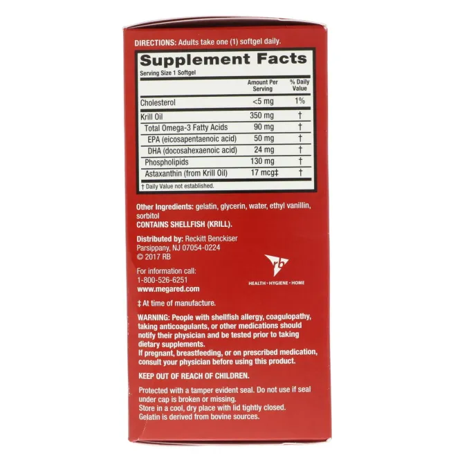 Schiff, MegaRed, масло морского криля высшего качества с омега-3, 350 мг, 120 мягких таблеток