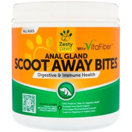 Zesty Paws, Scoot Away Bites, Здоровое пищеварение и иммунитет, Для собак, Для всех возрастов, Вкус курицы, 90 мягких жевательных таблеток