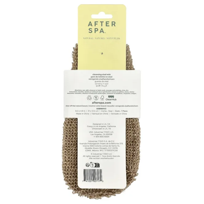 AfterSpa, очищающие варежки из сизаля, 12 шт.