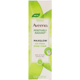 Aveeno, Positively Radiant, MaxGlow Ночная маска, не создающая помех, 1,7 ж. унц.(50 мл)