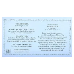 Harney & Sons, Ароматный зеленый чай, жасмин, 50 пакетиков, 90 г (3,17 унции)
