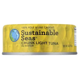 Sustainable Seas, Кусочки светлого тунца в воде, 142 г (5 унций)
