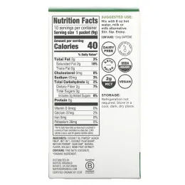 Navitas Organics, Смесь для напитков Superfood, латте с матча, 10 пакетиков по 9 г (0,31 унции)