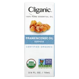 Cliganic, на 100% чистое эфирное масло, ладан, 10 мл (0,33 жидк. унции)
