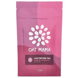 Oat Mama, Lactation Tea, голубика и гранат, без кофеина, 14 чайных пакетиков, 32 г