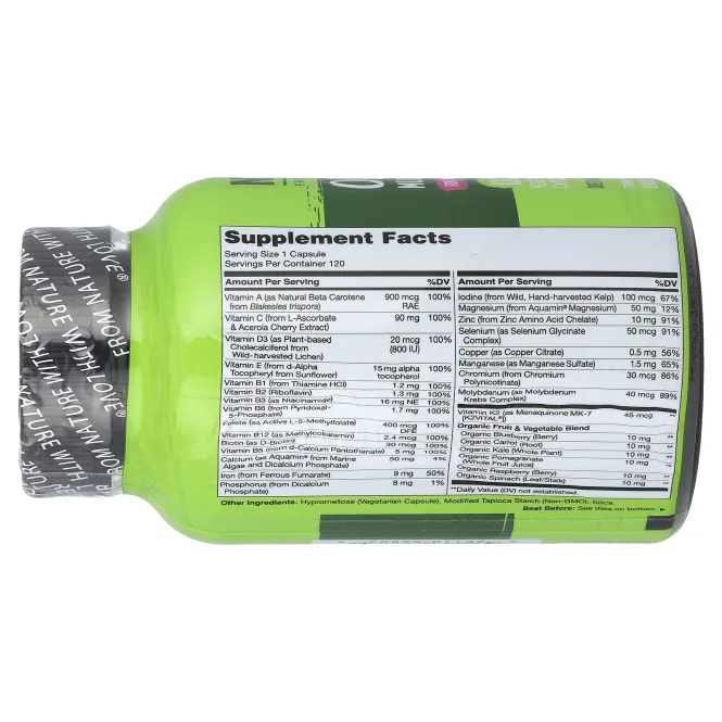 NATURELO, мультивитамины ежедневного применения для женщин,120 вегетарианских капсул