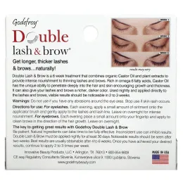Godefroy, Double Lash & Brow, сыворотка для ресниц и бровей, 3 мл (0,1 жидк. унции)