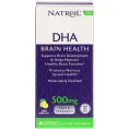 Natrol, DHA, Brain Health, Lemon, 500 mg, 30 Softgels