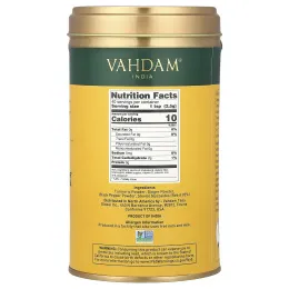Vahdam Teas, смесь для латте, куркума и имбирь, без кофеина, 100 г (3,53 унции)