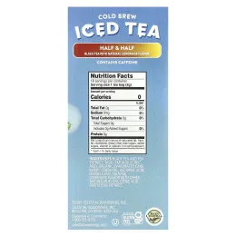 Celestial Seasonings, Холодный чай, половина и половина черного чая с натуральным лимонадом, 18 чайных пакетиков, 33 г (1,1 унции)