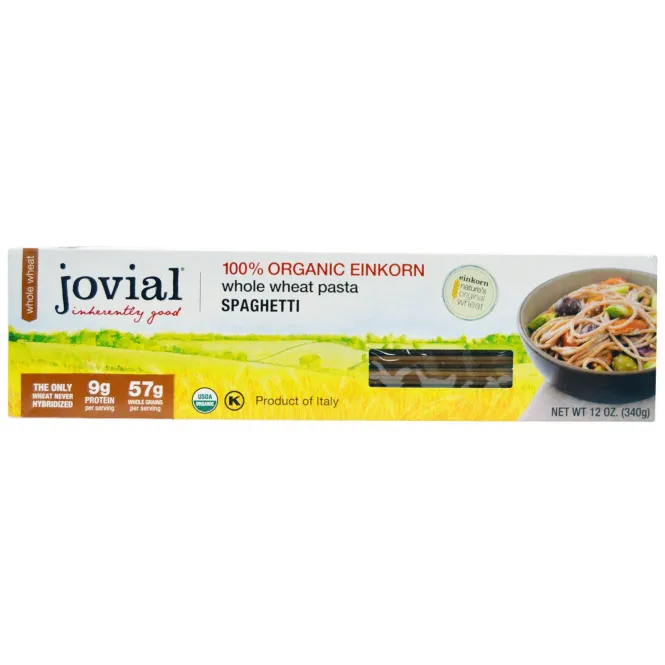 Jovial, Цельнозерновая паста, Спагетти, 12 унций (340 г)