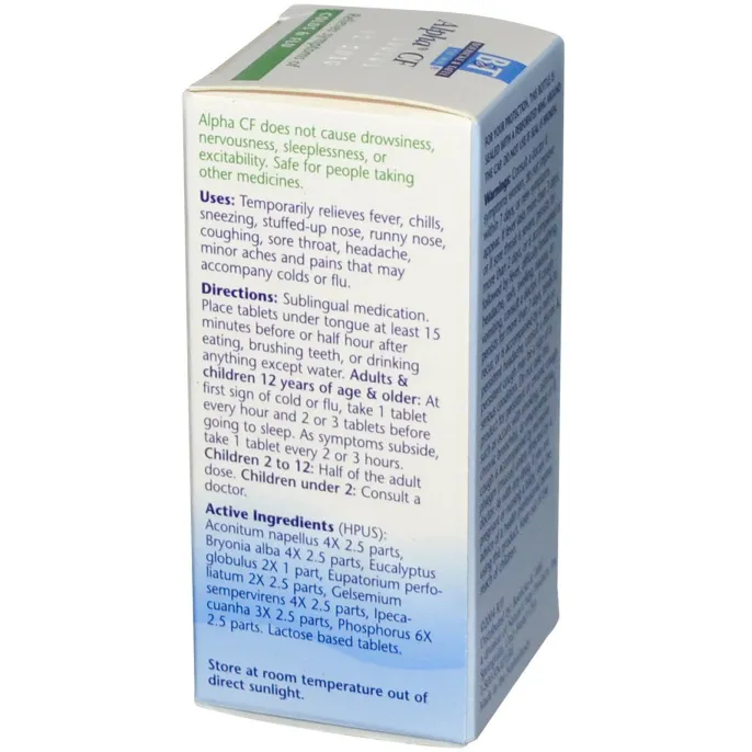 Boericke & Tafel, Пищевая добавка «Альфа CF», 120 таблеток