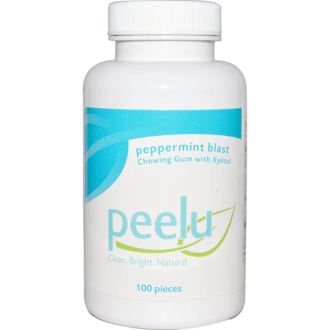 Peelu, Жевательная резинка с ксилитом, взрыв мяты, 100 шт