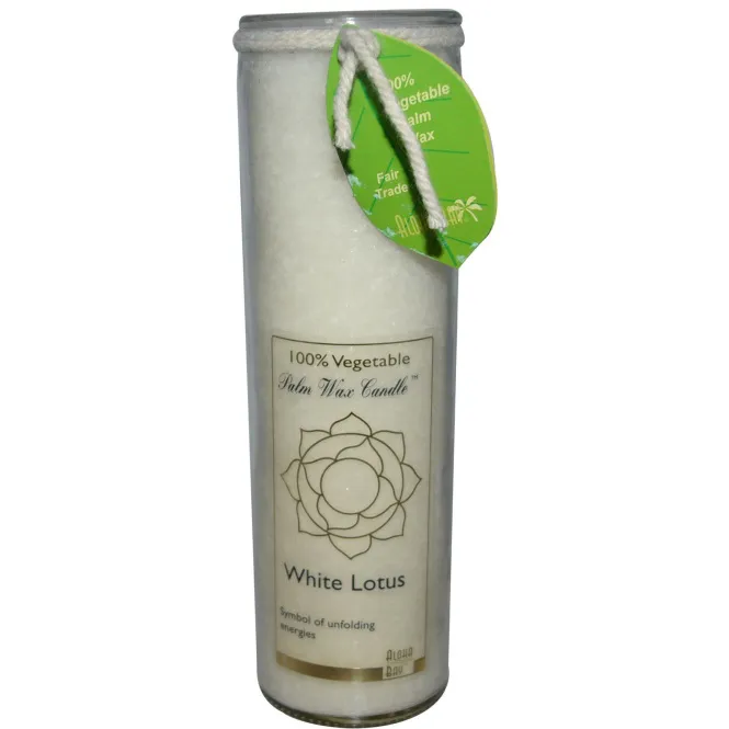 Aloha Bay, Свеча из пальмового воска, Белый лотос, 17 унций