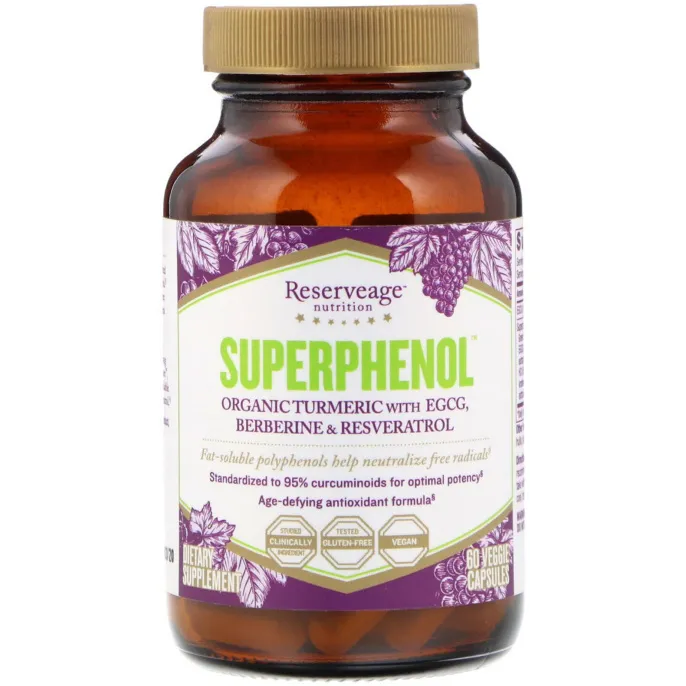 ReserveAge Nutrition, SuperPhenol, 60 вегетарианских капсул