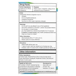 Sinol, SinolM, полностью натуральный спрей для носа, от аллергии и облегчения состояния носовых пазух, 15 мл