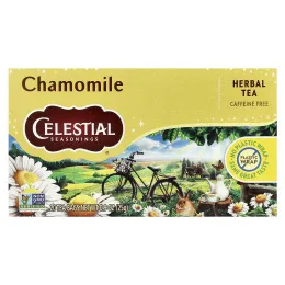 Celestial Seasonings, травяной чай, ромашка, без кофеина, 20 чайных пакетиков, 25 г (0,9 унции)