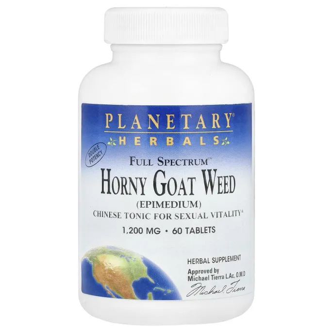 Planetary Herbals, Горянка, полный спектр, 1200 мг, 60 таблеток